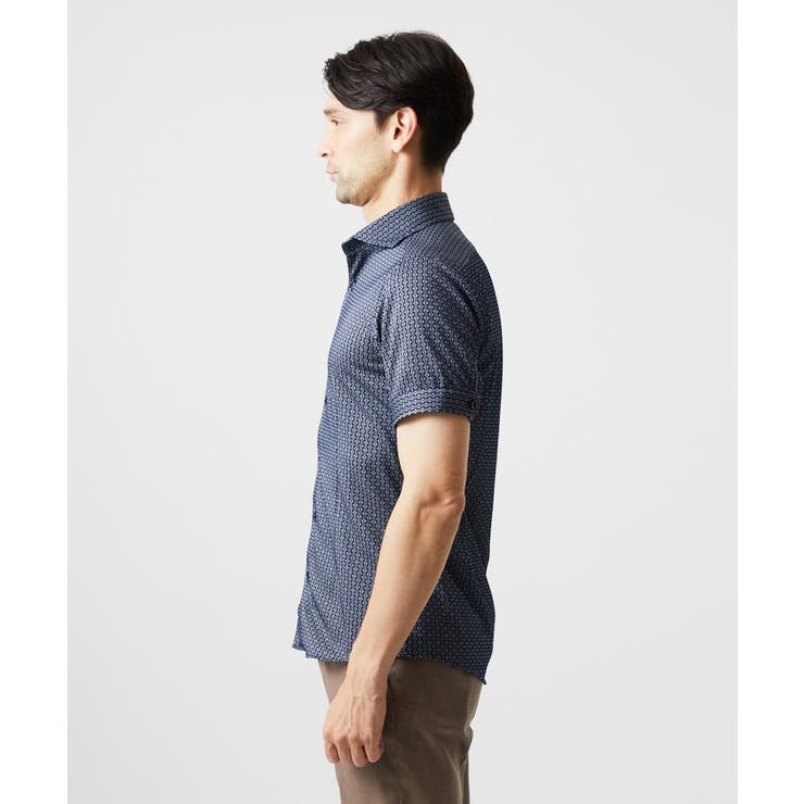 《日本製》ジャガード半袖シャツ | MICHEL KLEIN HOMME | 詳細画像7