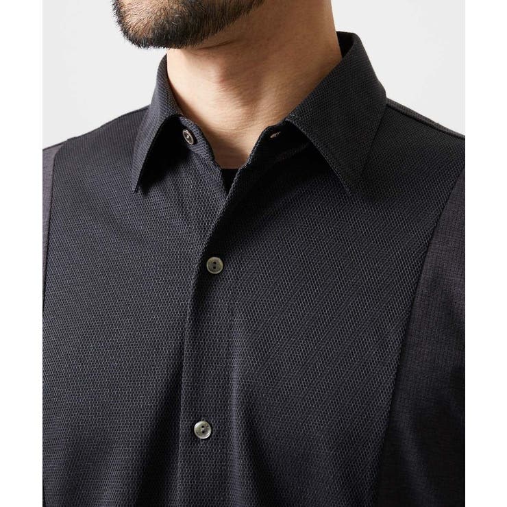 【セットアップ】異素材コンビ半袖シャツ | MICHEL KLEIN HOMME | 詳細画像10 