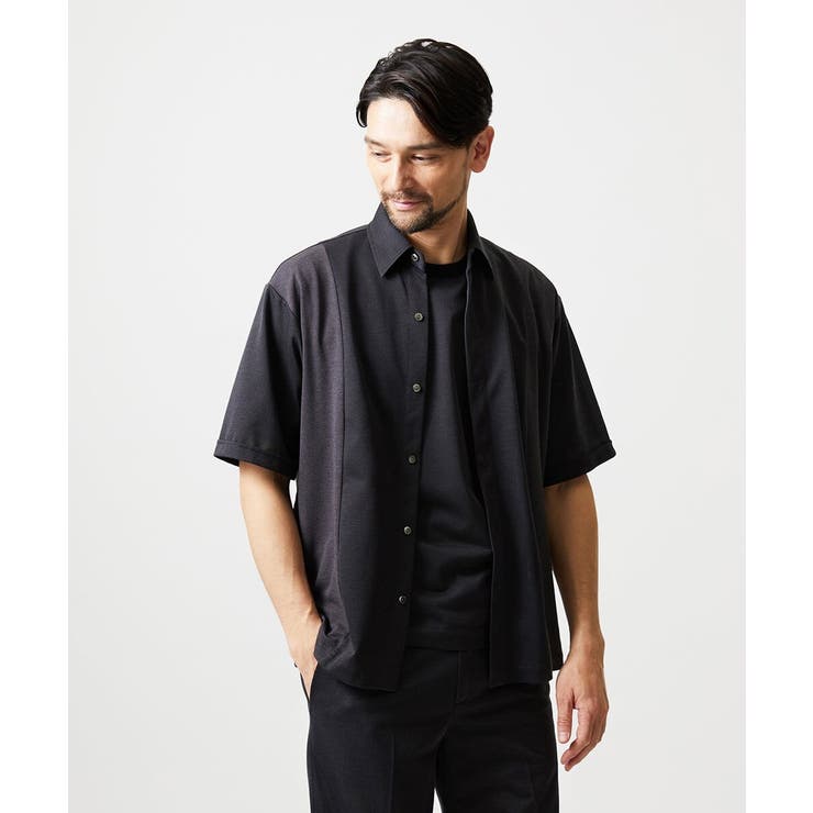 【セットアップ】異素材コンビ半袖シャツ | MICHEL KLEIN HOMME | 詳細画像7 