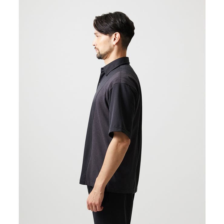 【セットアップ】異素材コンビ半袖シャツ | MICHEL KLEIN HOMME | 詳細画像8 