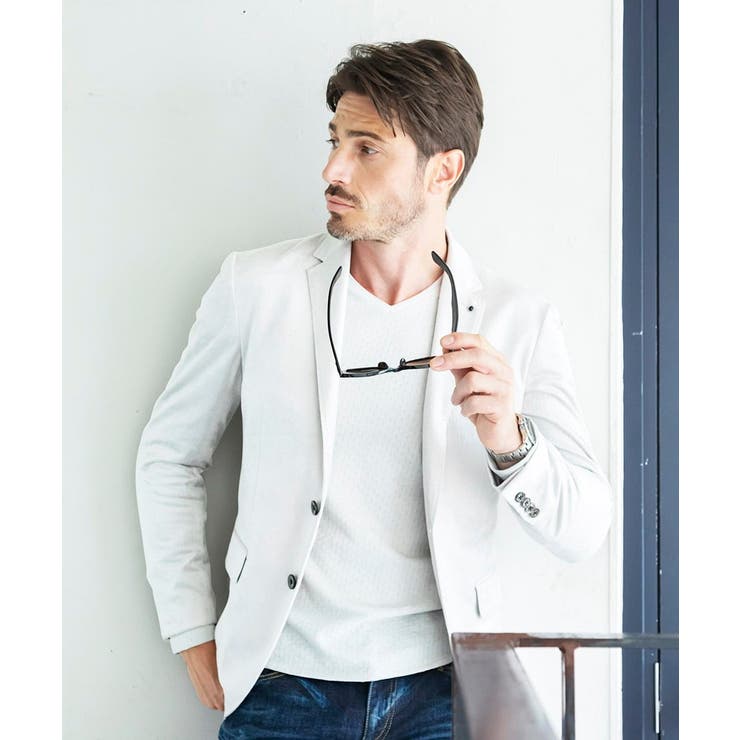 ベロアストレッチテーラードジャケット | MICHEL KLEIN HOMME | 詳細画像7 