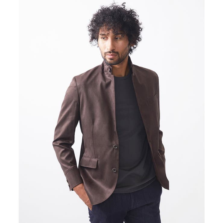 ブラウン | スエードコンバーチブルジャケット | MICHEL KLEIN HOMME