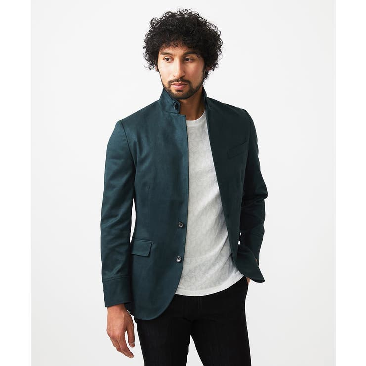 グリーン | スエードコンバーチブルジャケット | MICHEL KLEIN HOMME