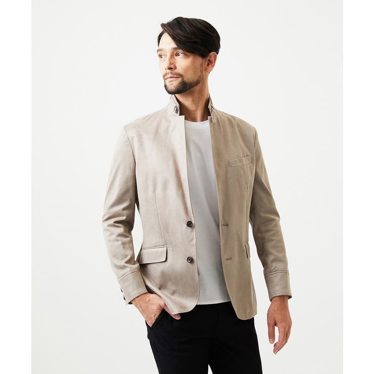 ベージュ | スエードコンバーチブルジャケット | MICHEL KLEIN HOMME