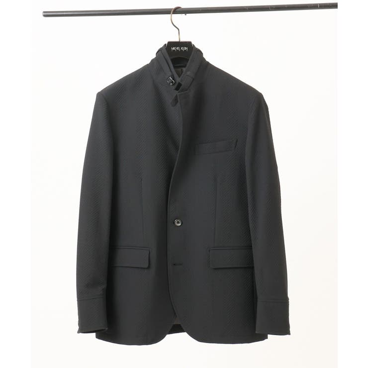 ブラック | 【セットアップ】ビックへリンボンコンバーチブルジャケット | MICHEL KLEIN HOMME