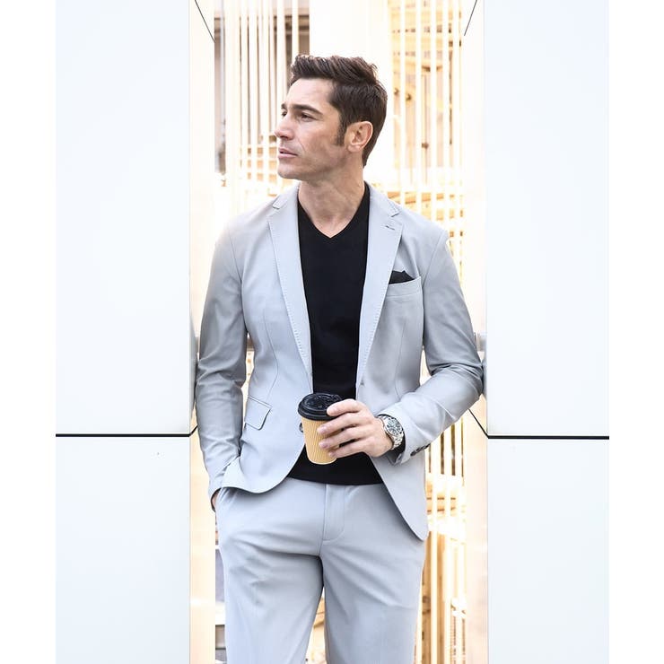 【セットアップ】コットンライクストレッチテーラードジャケット | MICHEL KLEIN HOMME | 詳細画像17 