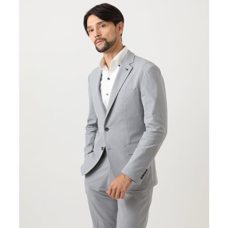 【セットアップ】コットンライクストレッチテーラードジャケット | MICHEL KLEIN HOMME | 詳細画像2 