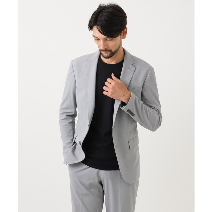 【セットアップ】コットンライクストレッチテーラードジャケット | MICHEL KLEIN HOMME | 詳細画像4 