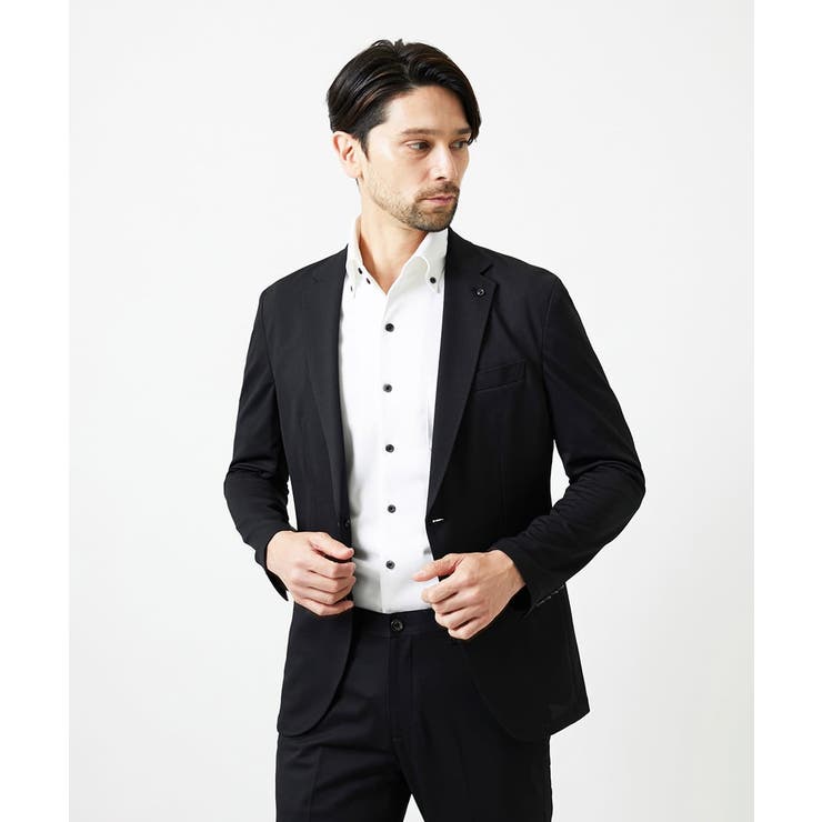 ブラック | 【セットアップ】メッシュテーラードジャケット | MICHEL KLEIN HOMME