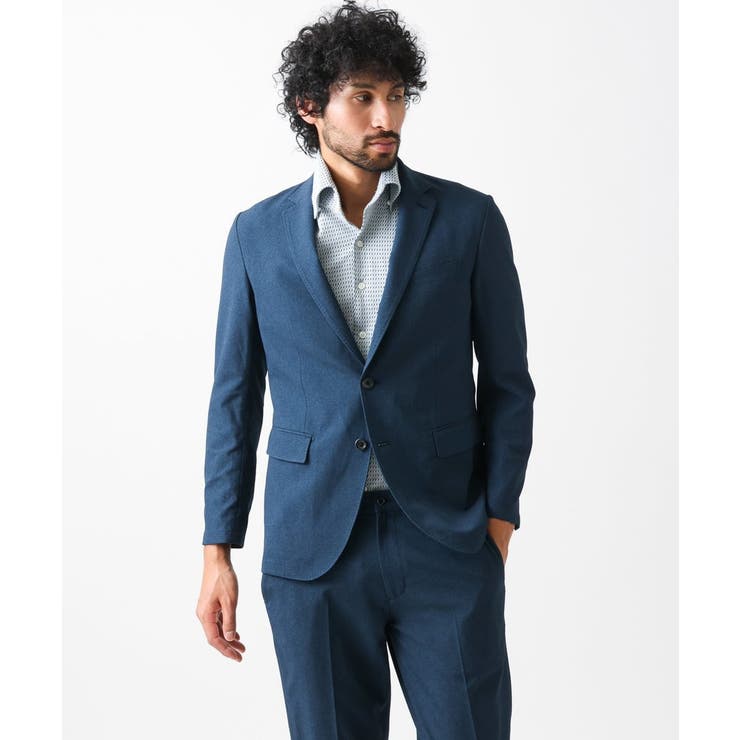ネイビー | 【セットアップ】メッシュテーラードジャケット | MICHEL KLEIN HOMME