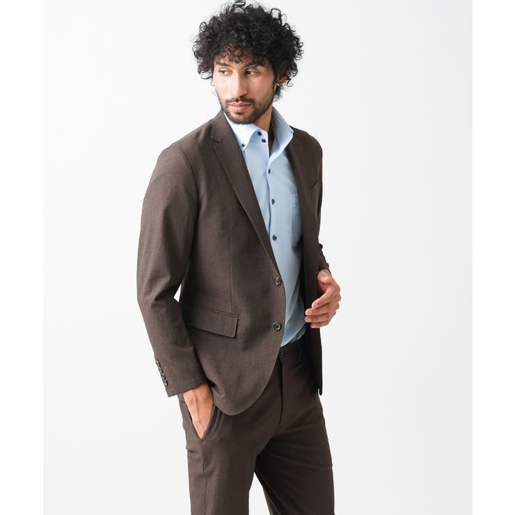 ブラウン | 【セットアップ】メッシュテーラードジャケット | MICHEL KLEIN HOMME