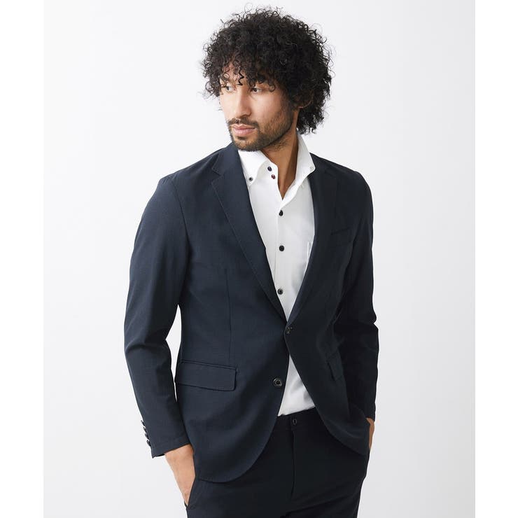 ブラック | 【セットアップ】メッシュテーラードジャケット | MICHEL KLEIN HOMME