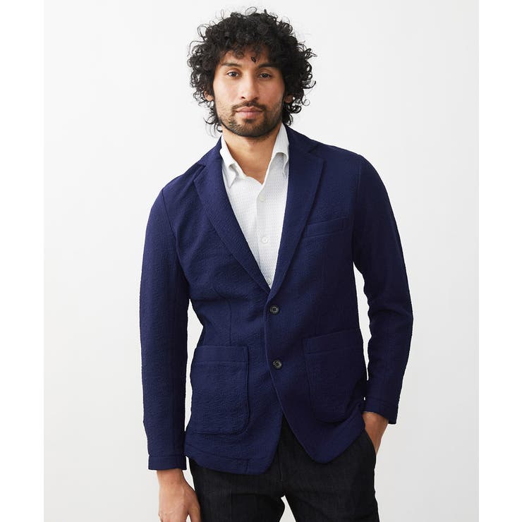 ブランドロゴ刺繍入りニットジャケット | MICHEL KLEIN HOMME | 詳細画像4 