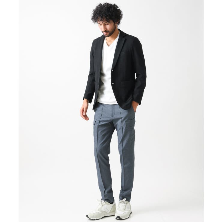 ブランドロゴ刺繍入りニットジャケット | MICHEL KLEIN HOMME | 詳細画像7 