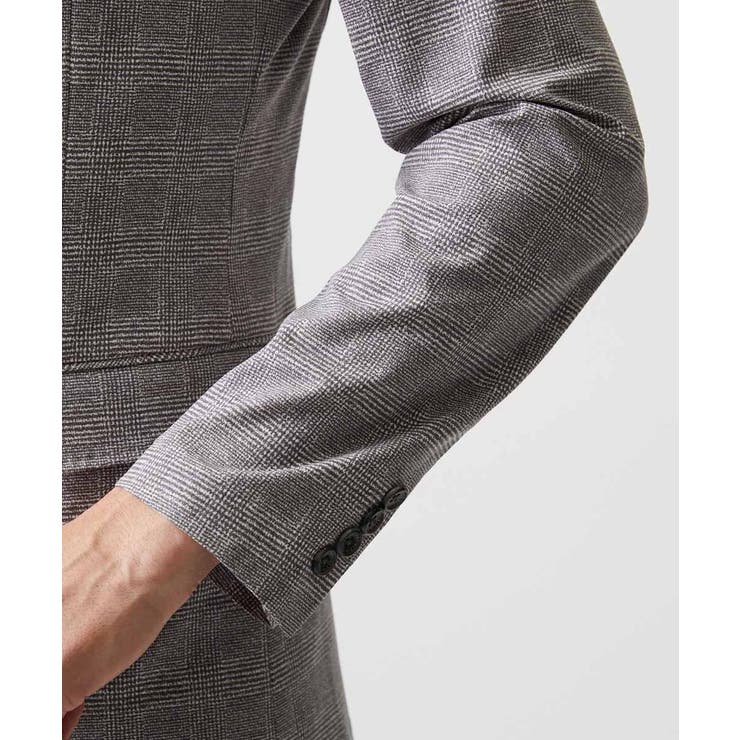【セットアップ】グレンチェック柄テーラードジャケット | MICHEL KLEIN HOMME | 詳細画像13 