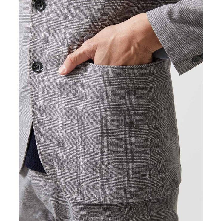 【セットアップ】グレンチェック柄テーラードジャケット | MICHEL KLEIN HOMME | 詳細画像14 