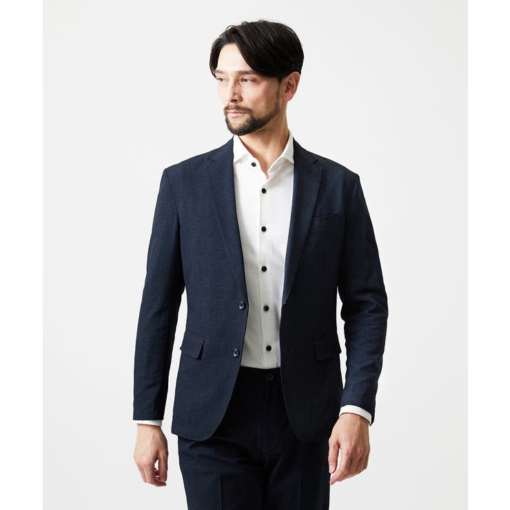 【セットアップ】グレンチェック柄テーラードジャケット | MICHEL KLEIN HOMME | 詳細画像4 