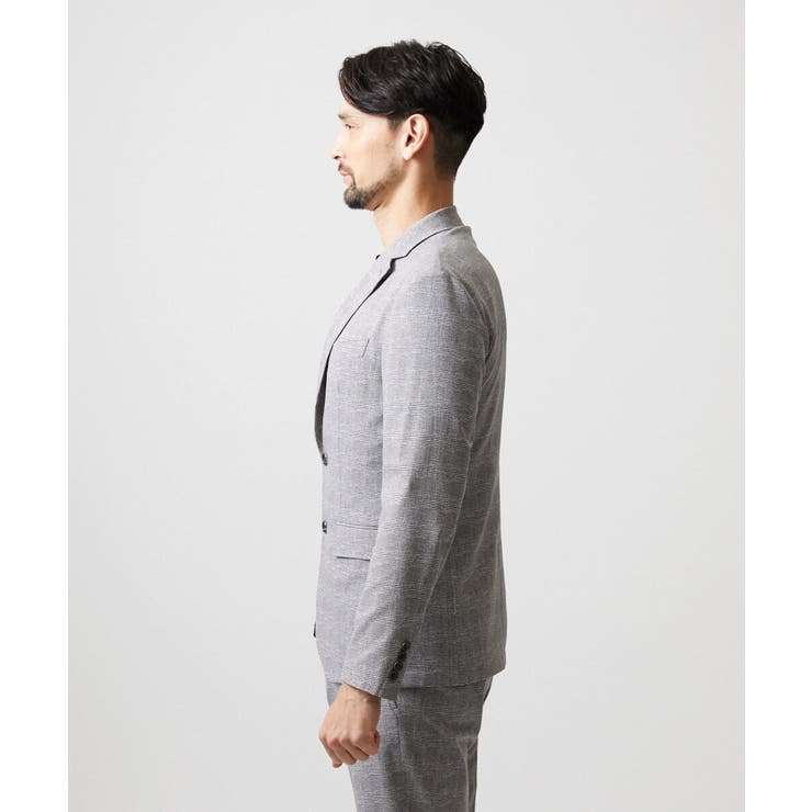 【セットアップ】グレンチェック柄テーラードジャケット | MICHEL KLEIN HOMME | 詳細画像7 