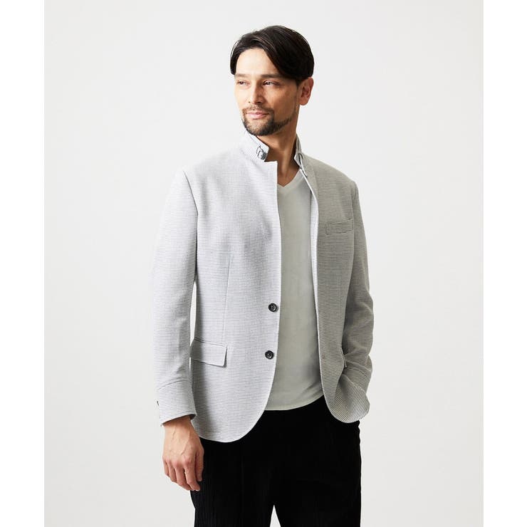 ライトグレー | スラブメッシュコンバーチブルジャケット | MICHEL KLEIN HOMME
