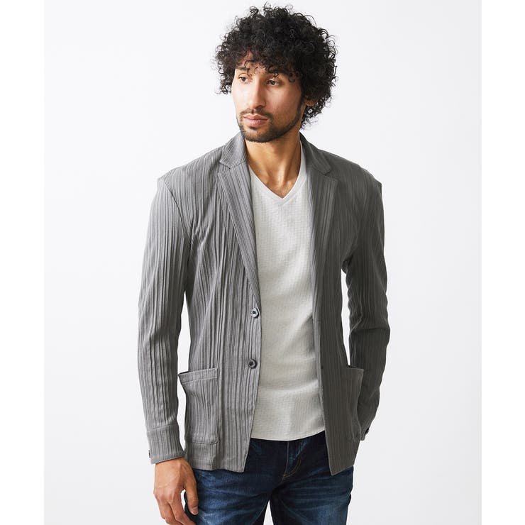 ダークグレー(93) | プリーツカットジャケット | MICHEL KLEIN HOMME