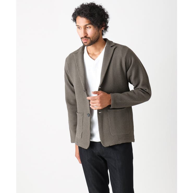 ブラウン(86) | ハイゲージニットテーラードジャケット セットアップ | MICHEL KLEIN HOMME