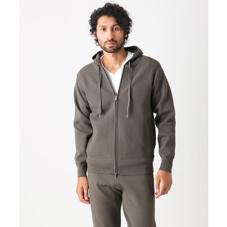 ニットZIPパーカー セットアップ[品番：ITKW0019144]｜MICHEL KLEIN