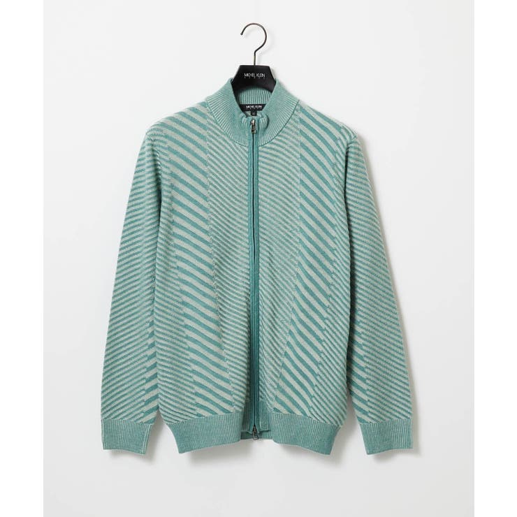 グラデーションスタンドカラーニットブルゾン | MICHEL KLEIN HOMME | 詳細画像1 