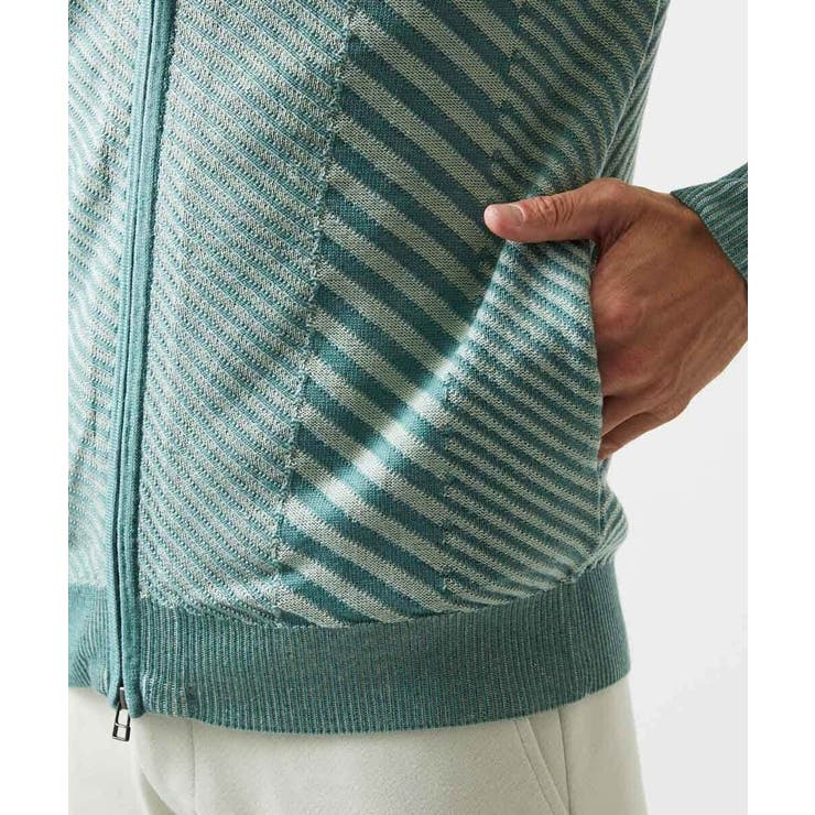 グラデーションスタンドカラーニットブルゾン | MICHEL KLEIN HOMME | 詳細画像10 