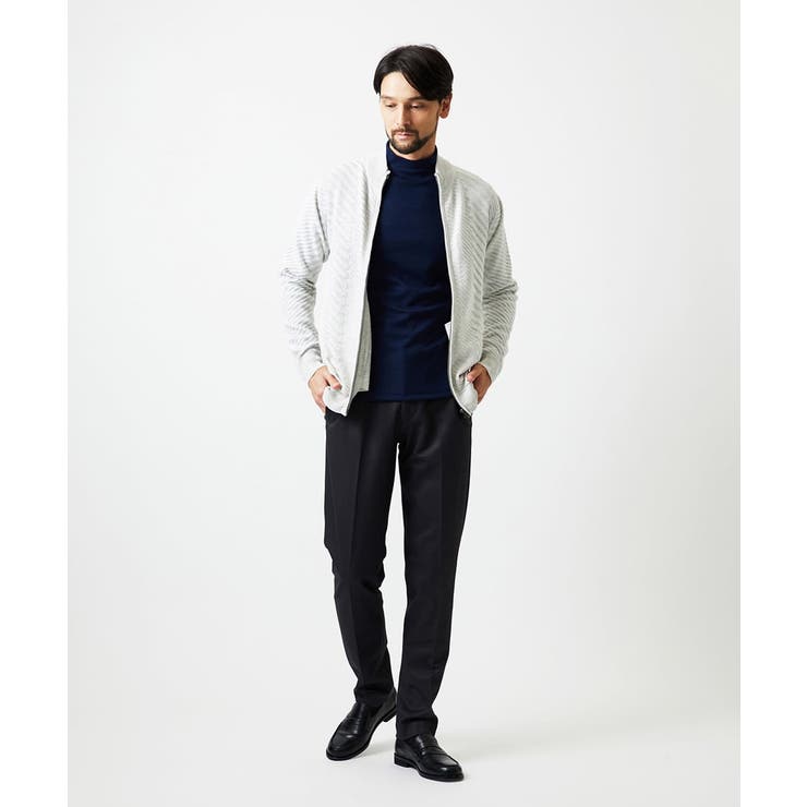 グラデーションスタンドカラーニットブルゾン | MICHEL KLEIN HOMME | 詳細画像16 