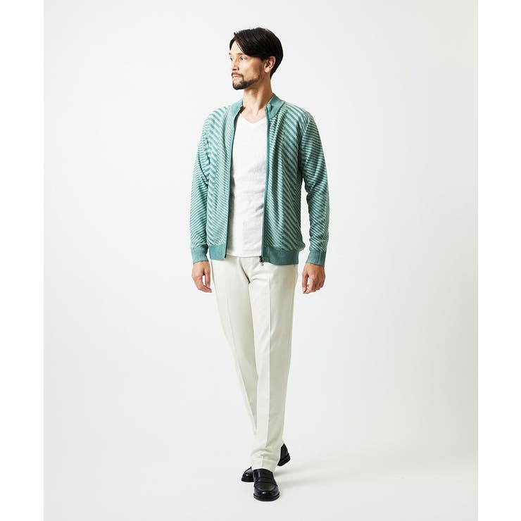 グラデーションスタンドカラーニットブルゾン | MICHEL KLEIN HOMME | 詳細画像3 