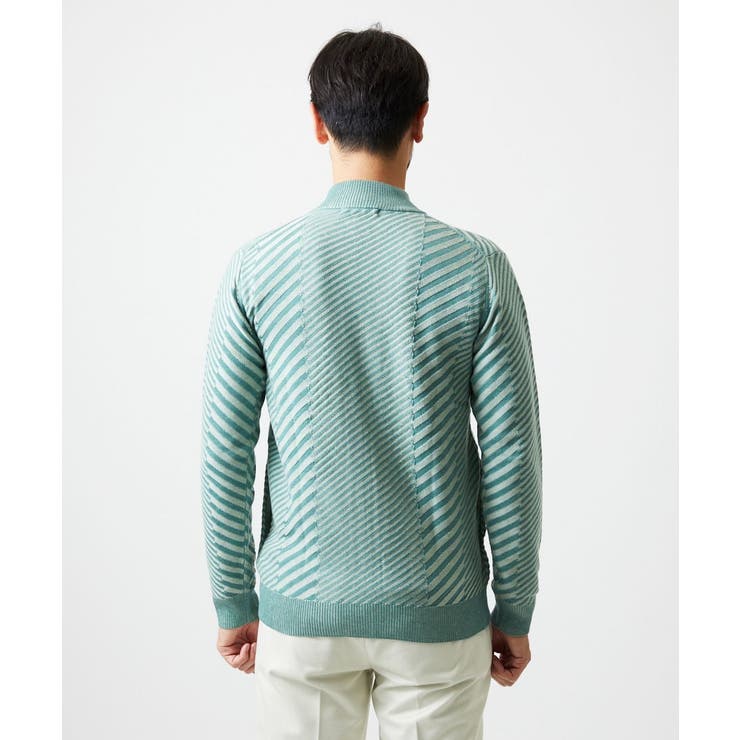 グラデーションスタンドカラーニットブルゾン | MICHEL KLEIN HOMME | 詳細画像7 