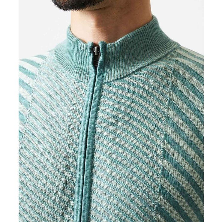 グラデーションスタンドカラーニットブルゾン | MICHEL KLEIN HOMME | 詳細画像8 