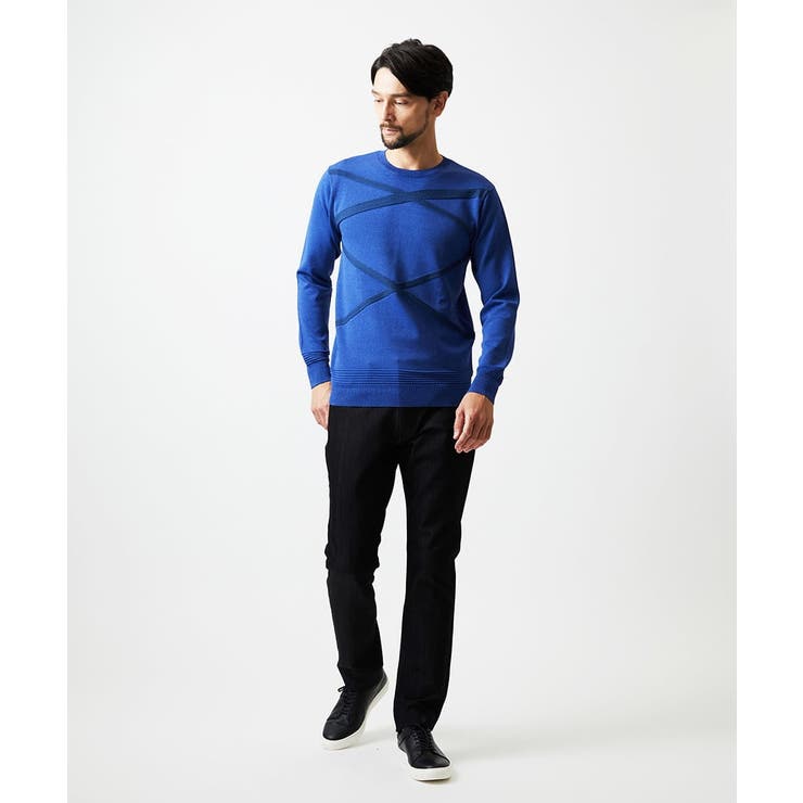 切り替えクルーネックニット | MICHEL KLEIN HOMME | 詳細画像2 