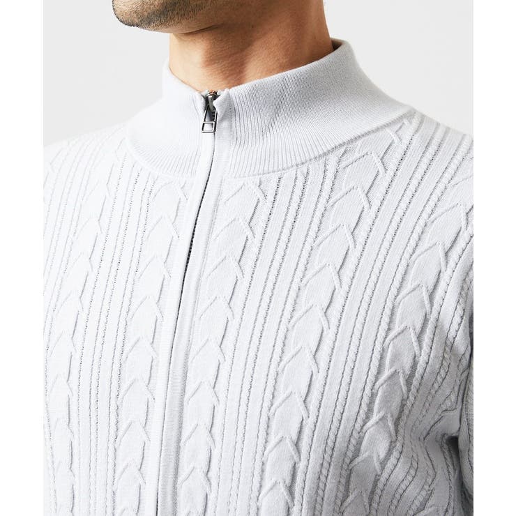 編み込みスタンドカラーニットブルゾン | MICHEL KLEIN HOMME | 詳細画像11 