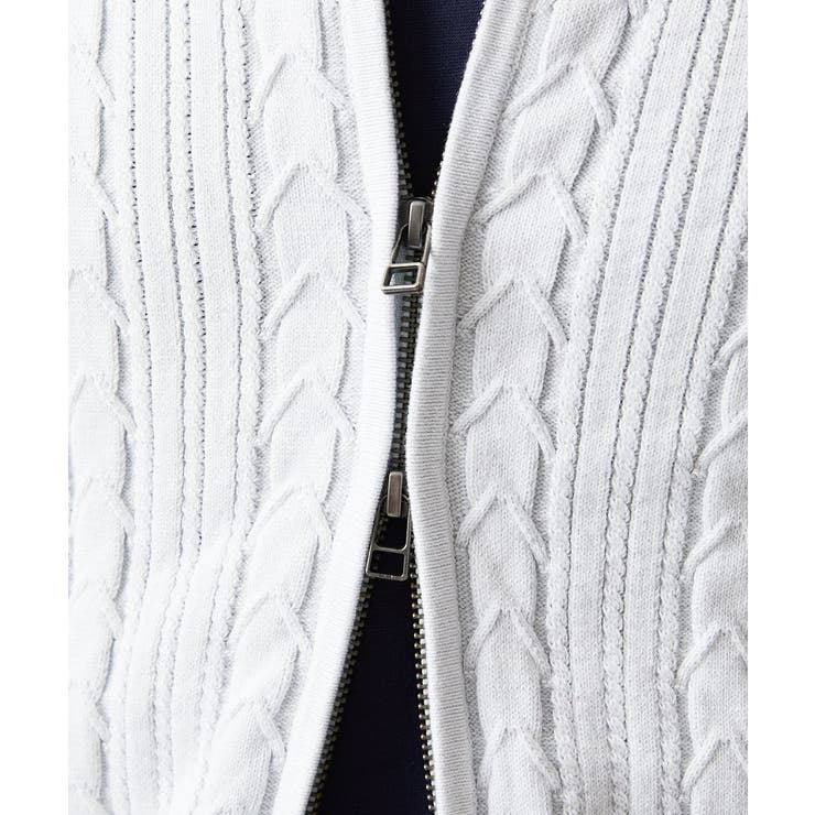 編み込みスタンドカラーニットブルゾン | MICHEL KLEIN HOMME | 詳細画像15 