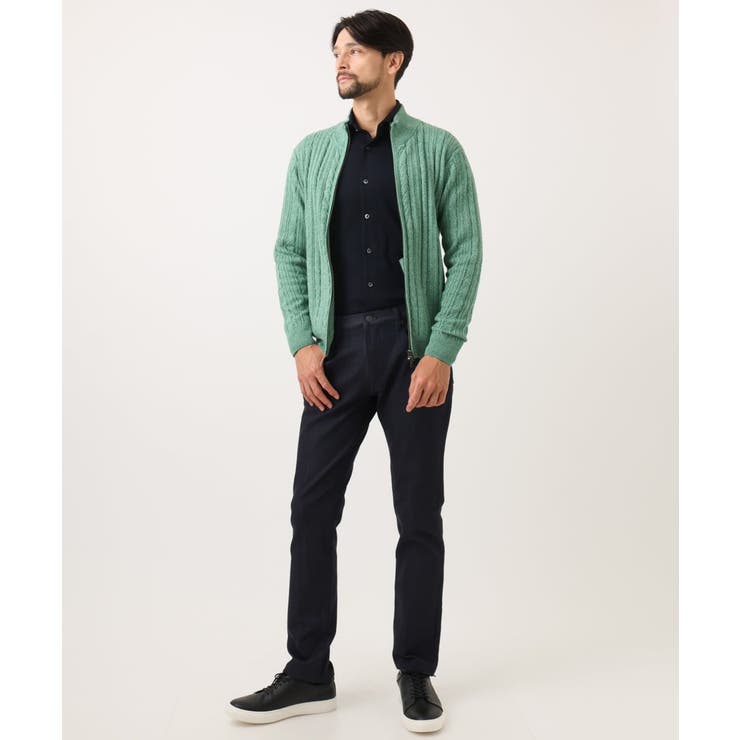 編み込みスタンドカラーニットブルゾン | MICHEL KLEIN HOMME | 詳細画像4 