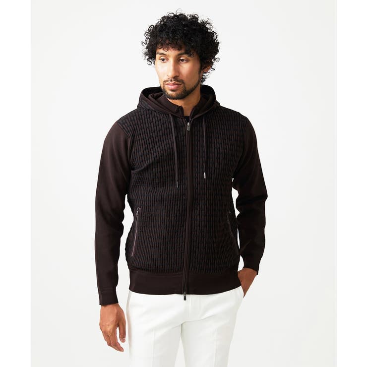 【セットアップ】ニットジップアップパーカー | MICHEL KLEIN HOMME | 詳細画像2 