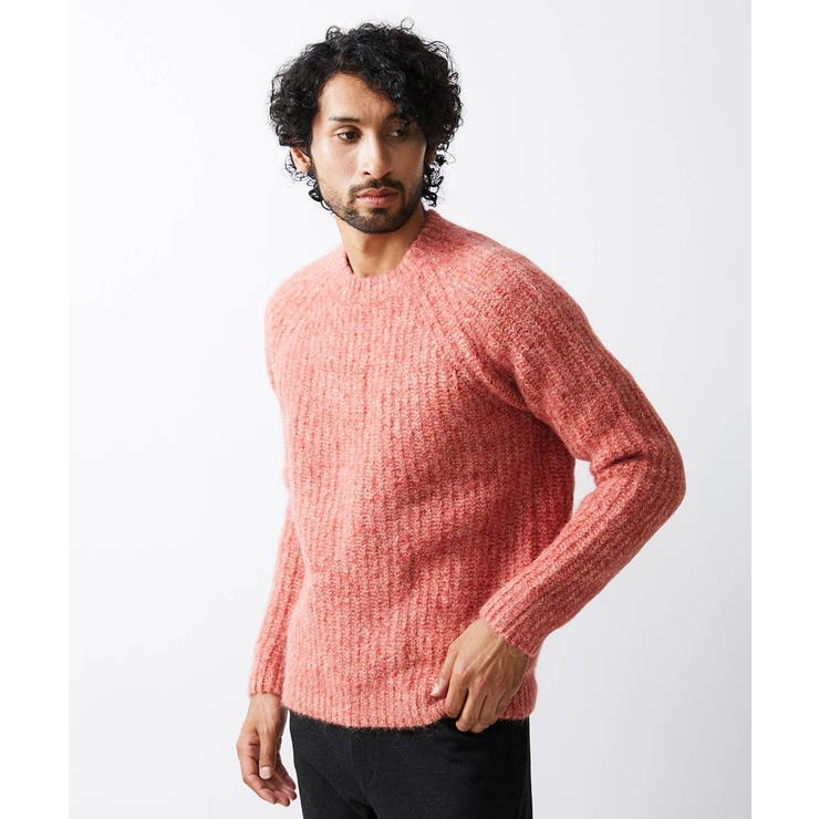 オレンジ(15) | ウールブレンドクルーネックニット | MICHEL KLEIN HOMME