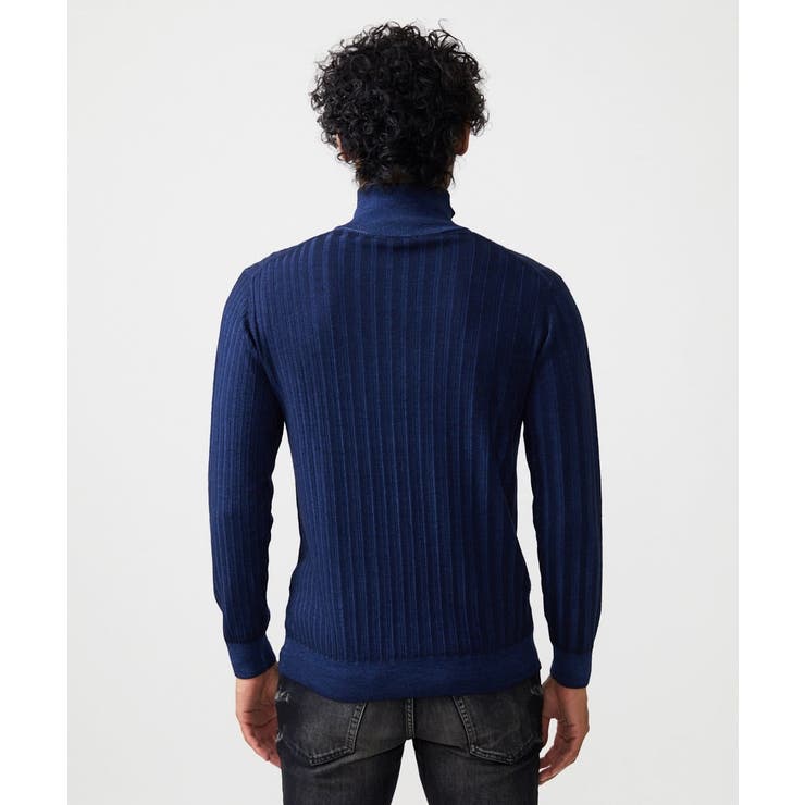 ガーメントダイリブ  ハーフジップニット | MICHEL KLEIN HOMME | 詳細画像5 