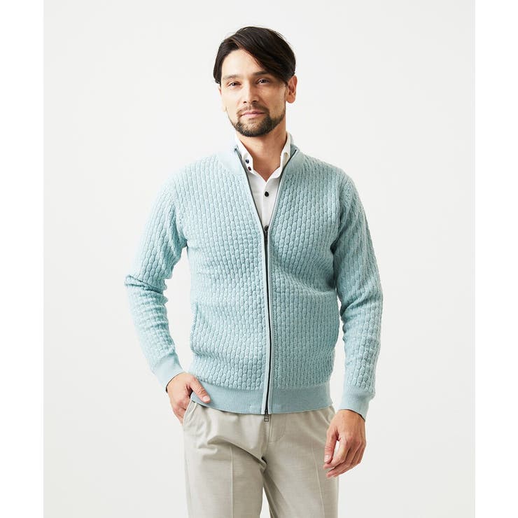 スタンドカラ―ニットカーディガン | MICHEL KLEIN HOMME | 詳細画像3 