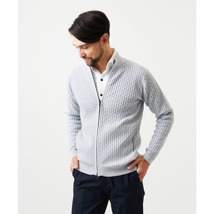 スタンドカラ―ニットカーディガン | MICHEL KLEIN HOMME | 詳細画像9 