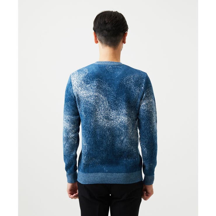 《日本製》スモーク柄クルーネックモールニット | MICHEL KLEIN HOMME | 詳細画像4 