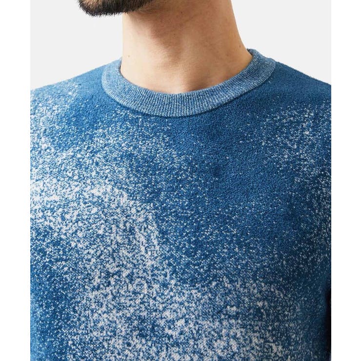 《日本製》スモーク柄クルーネックモールニット | MICHEL KLEIN HOMME | 詳細画像5 