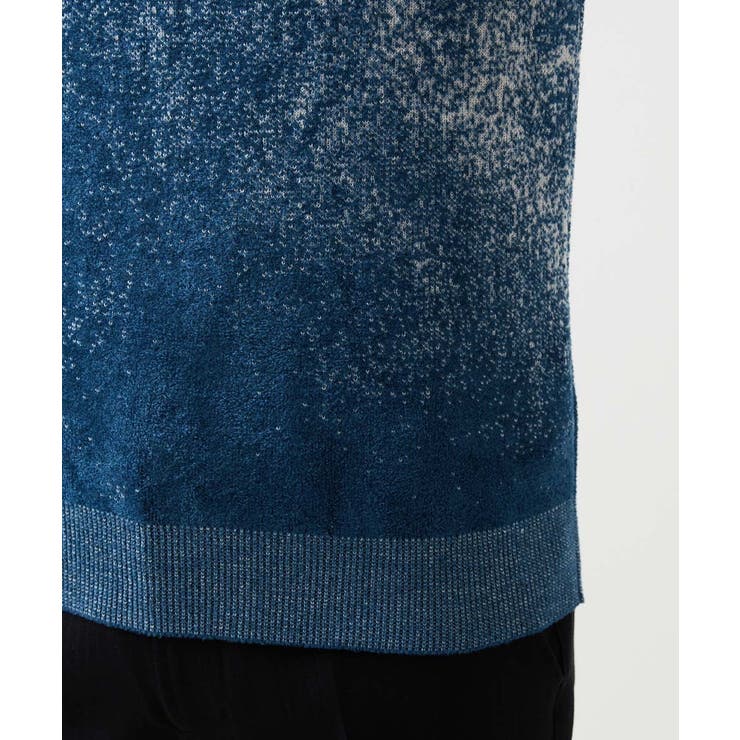 《日本製》スモーク柄クルーネックモールニット | MICHEL KLEIN HOMME | 詳細画像7 