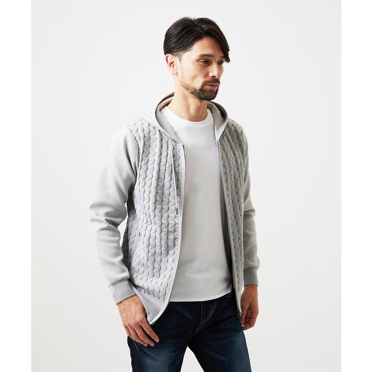 【セットアップ】ニットジップアップパーカー | MICHEL KLEIN HOMME | 詳細画像4 