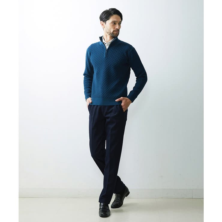 ハーフジップニット[品番：ITKW0010257]｜MICHEL KLEIN HOMME