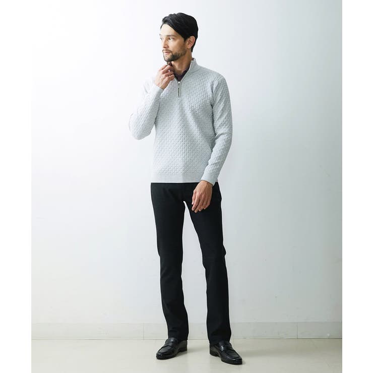 ハーフジップニット[品番：ITKW0010257]｜MICHEL KLEIN HOMME