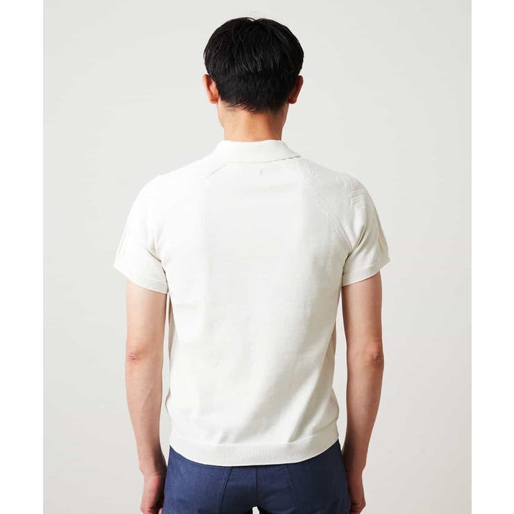 ニットポロシャツ（ホールガーメント）[品番：ITKW0001582]｜MICHEL