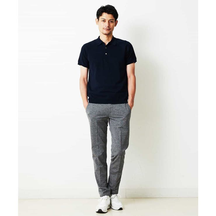 ニットポロシャツ（ホールガーメント）[品番：ITKW0001582]｜MICHEL