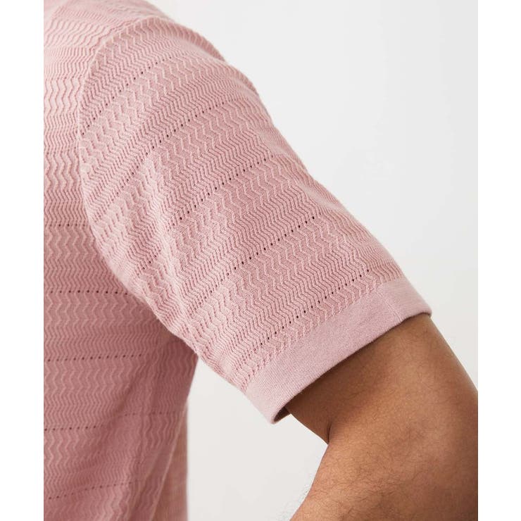 ボーダー柄半袖ニットカットソー | MICHEL KLEIN HOMME | 詳細画像7 